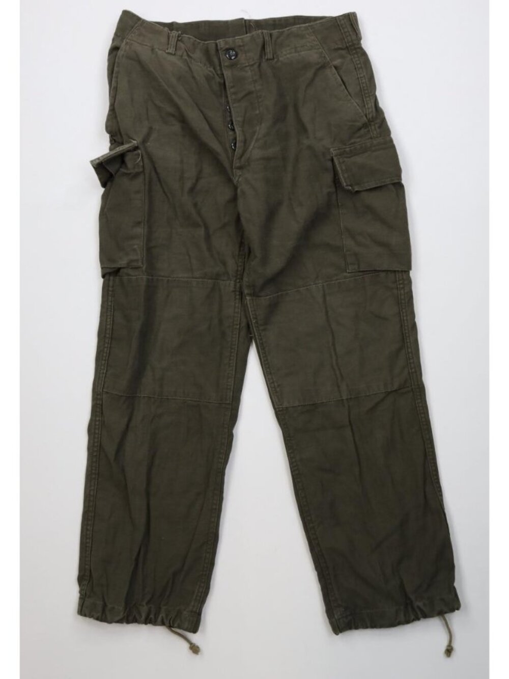 Vintage 70s Vietnam War Mens 30x28 Greece Military Double Knee Cargo Field Pants
